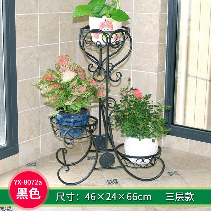 Europese bloemenrek ijzeren kunst meerlaagse vloer balkon binnen woonkamer groene lotus hanger orchidee potrek: Model 3