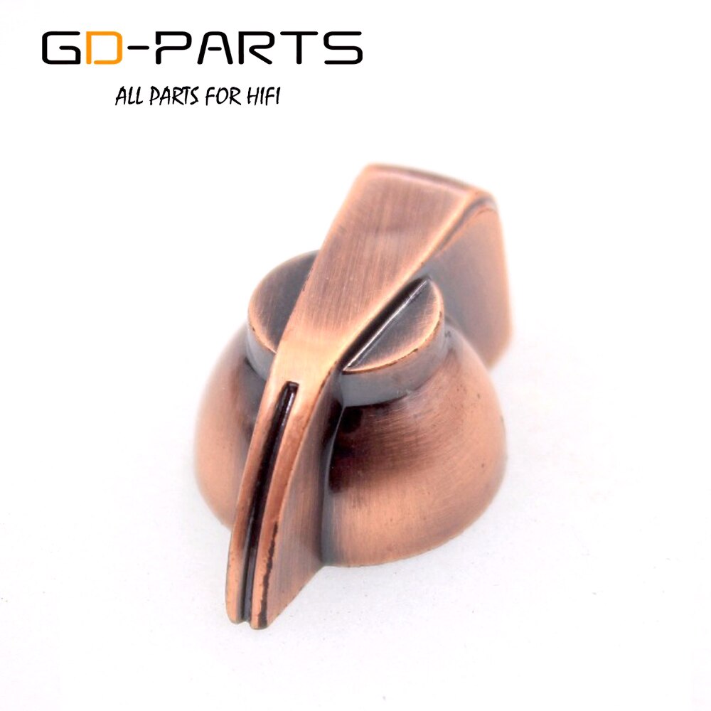 GD-PARTS Bronze Color Plastic Chicken head knobs for Guitar BASS AMP Effect Pedal Stomp box radio 1/4" 6.4mm Brass shaft hole