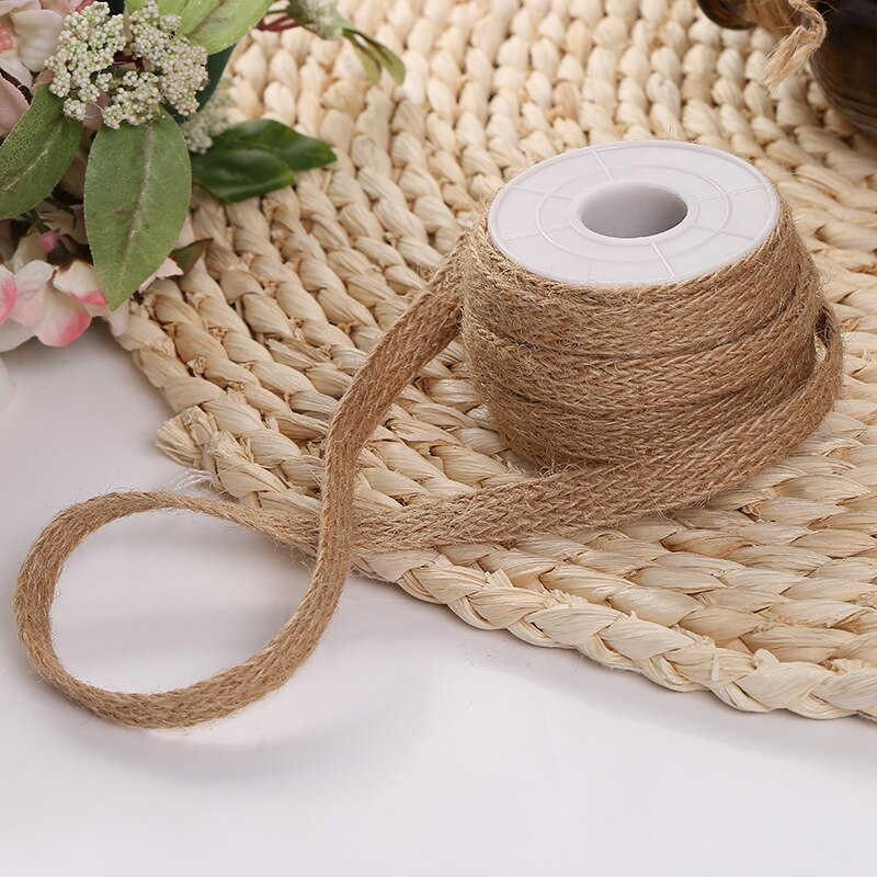 1Pcs Hennep Jute Rope String Diy Naaien Macrame Koord Bruiloft Kerst Partys Groen Blad Thuis Textiel Decoratie Handgemaakte Ambachten: 1   length  5meters