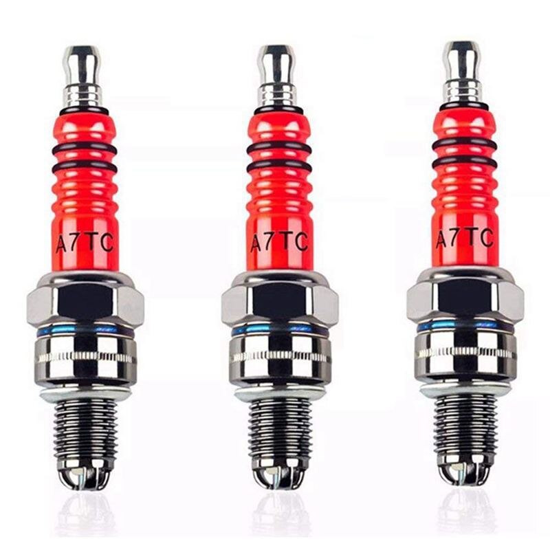 3 uds A7TC Triple electrodo para GY6 50 cc 70cc 90 cc 110cc 125 cc 150cc ATV motos Scooters y Kazuma Roketa Sunl Taotao Baja: Default Title