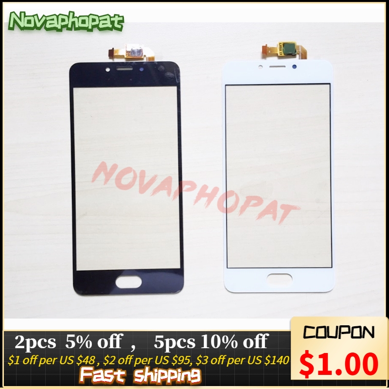 Novaphopat czarny/biały czujnik robić Meizu M5C / Meilan 5C / M5s M5 S / M3 uwaga L681h M681h ekran dotykowy płyta szkło Digitizer