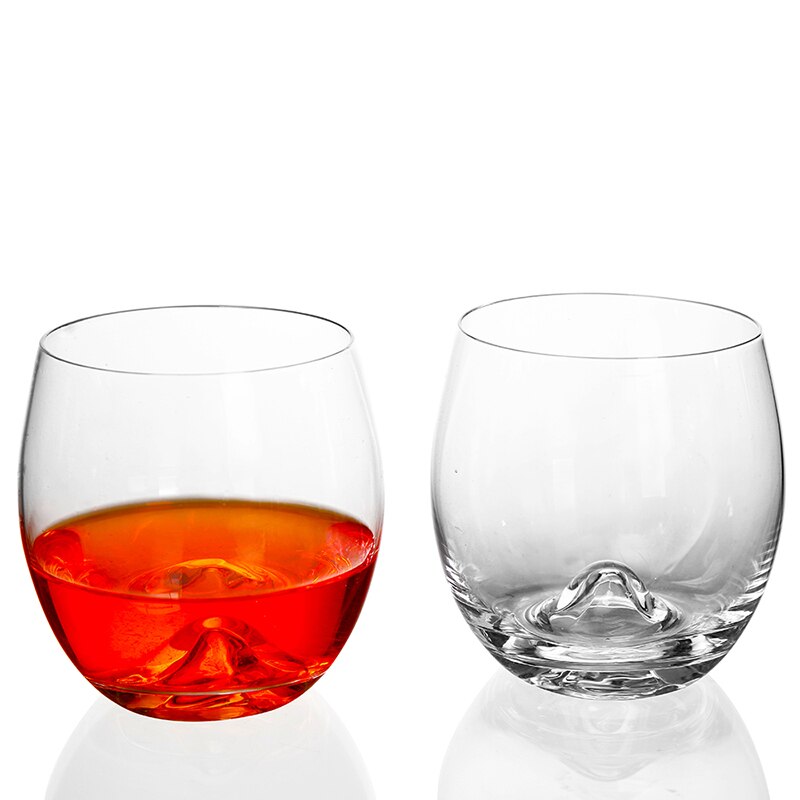 Simple Whisky Glass Cup Volcanic Touch Bottom On The Rock Glass 350ml Fastest ePacket