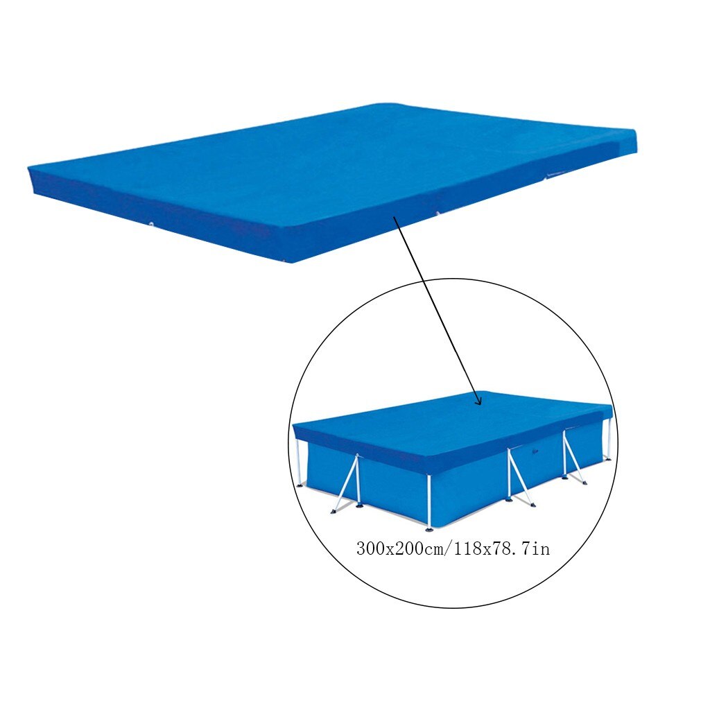 Swimming pool cover Cloth Inflatable Pool Dust Cover PE Rectangular Waterproof Rainproof Cover Tarpaulin With Wear-resistant