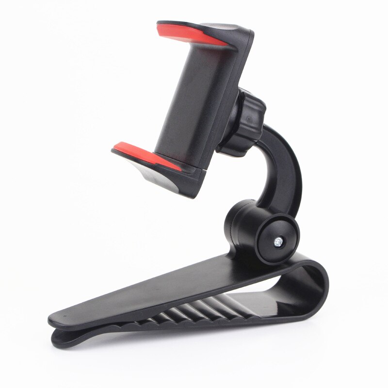 Innovativ universal sikker solskærm biltelefonholder bilnavigationsholder klip installere på spejlhåndtag til mobiltelefon  zy0209: Rød