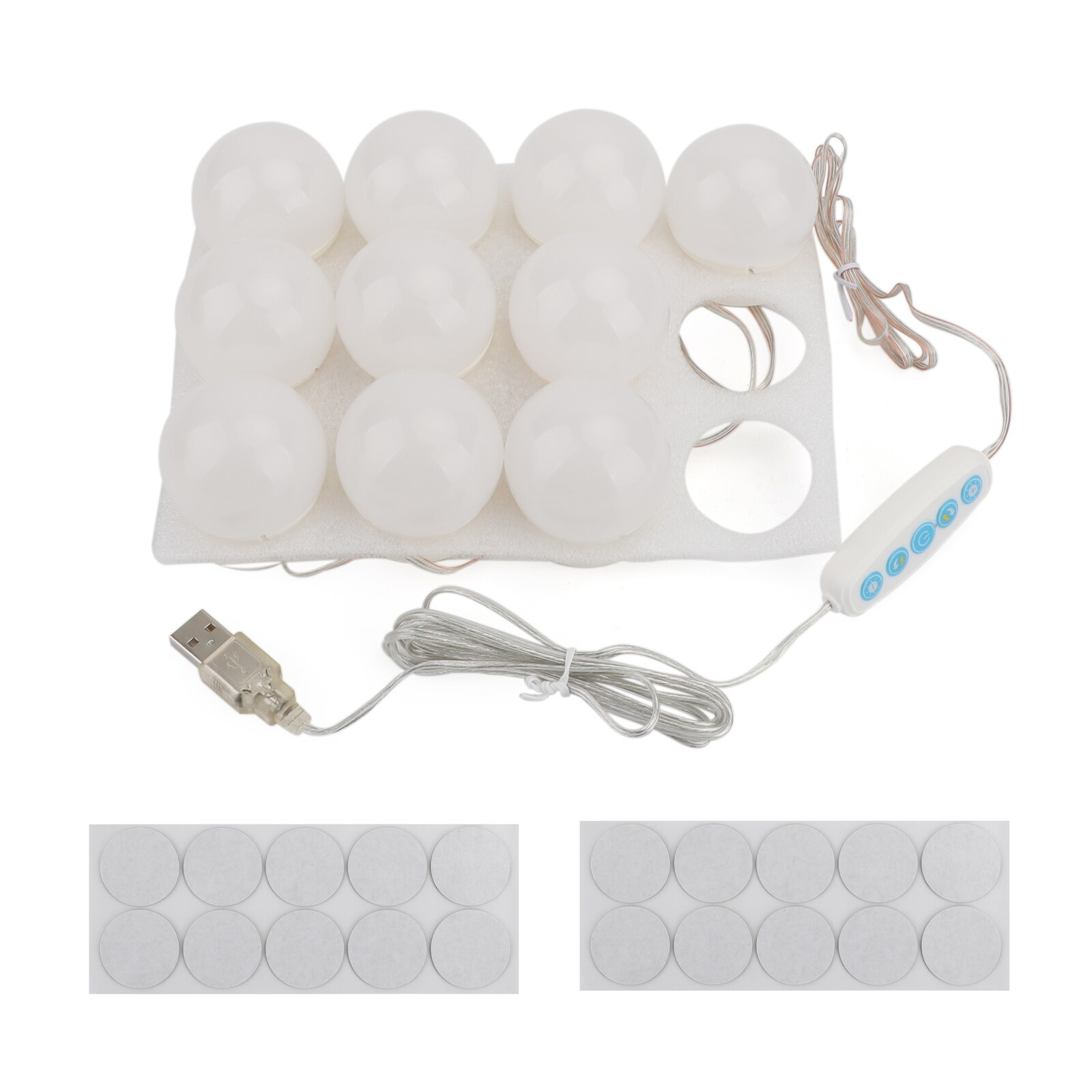 Artudatech make-upspiegelverlichting 10 led-kitlampen badkamerverlichting dimbaar lamp hollywood