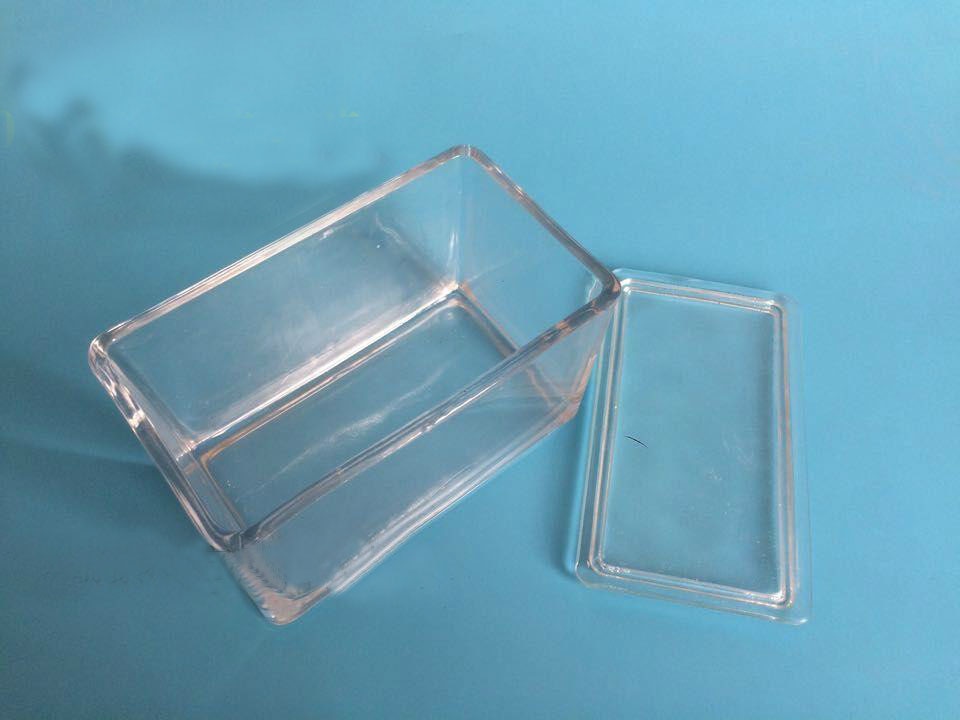 Rectangle Glass Staining Jar can hold 60 pieces glass slide Laboratory Consumables (without Staining rack)