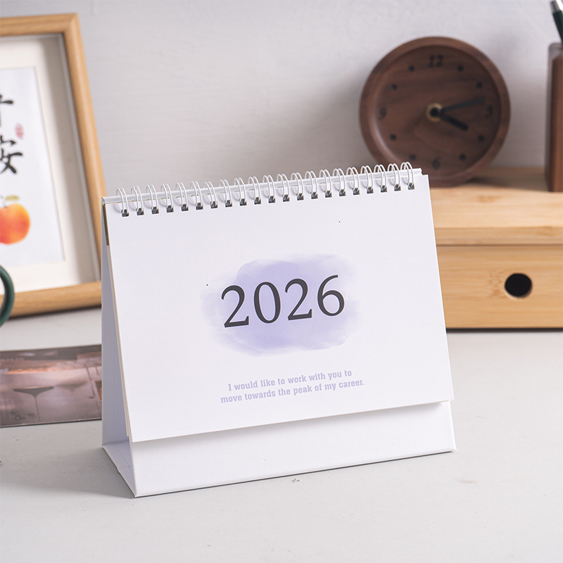 Kalendarz 2026 Prosty Notatnik Planer Miesięczny Dzienny Organizer Zarządzanie Czasem Dekoracja Biurka Domowego Biura Kalendarz Stojący: zielony