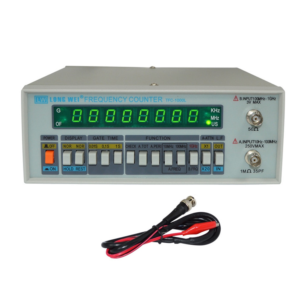 TFC-1000L Multifunctionele Hoge Precisie Frequentie Counter Meter 8-Bit Led Display Windows Frequentiegebieden 100Mhz-1Ghz
