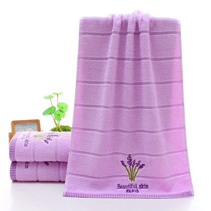 Cotton Towel High Absorbent Face Towel Bath Towel Beach Towel For Adults Quick Dry Soft comfortable Towels set bathroom: Purple 74x34 1pc