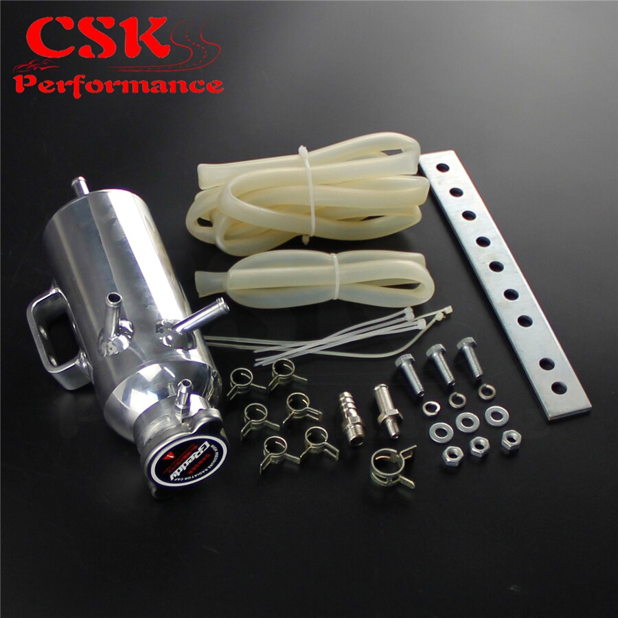 thumbnail image 2 of Rodspeedracing 0.5L Chrome Aluminum Oil Catch Can With Breather Filter 2 of 4