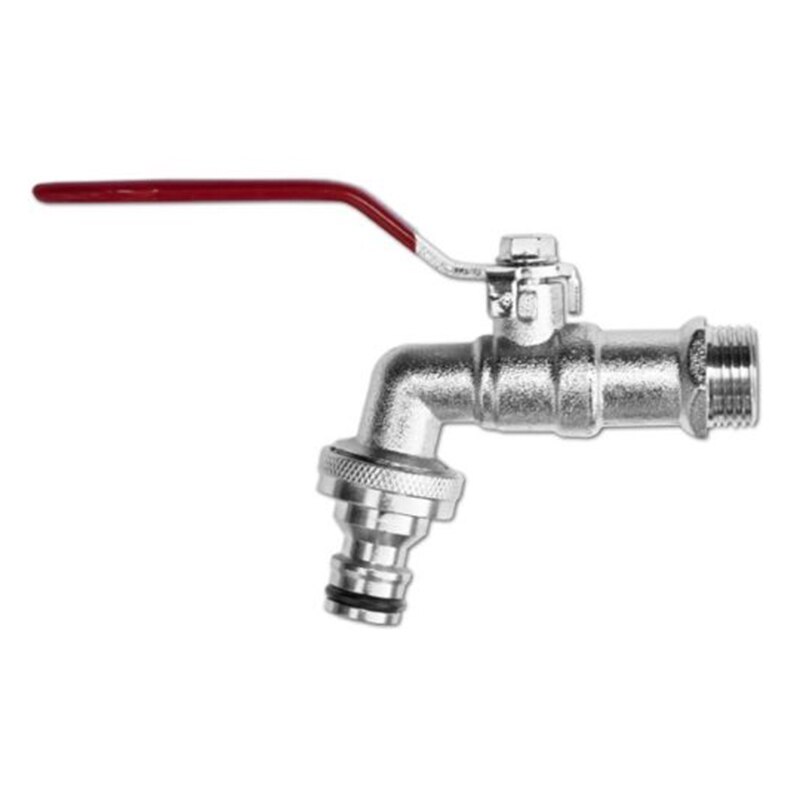 1pc Outside Tap 1/2" BSP Lever Outside Garden Tap Brass Nickle Plated Automatic Watering for Garden Irrigation