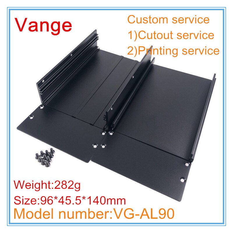 1pcs/lot split extruded project metal housing 96*45.5*140mm 6063-T5 aluminum enclosures diy cases shell for electronics module