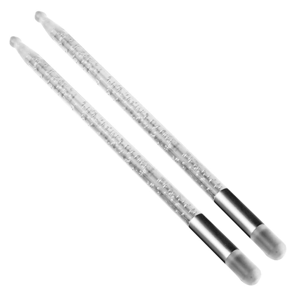 Baguettes de batterie lumineuses en acrylique, 5a, LED lumineuses pour la Performance sur scène: Silver
