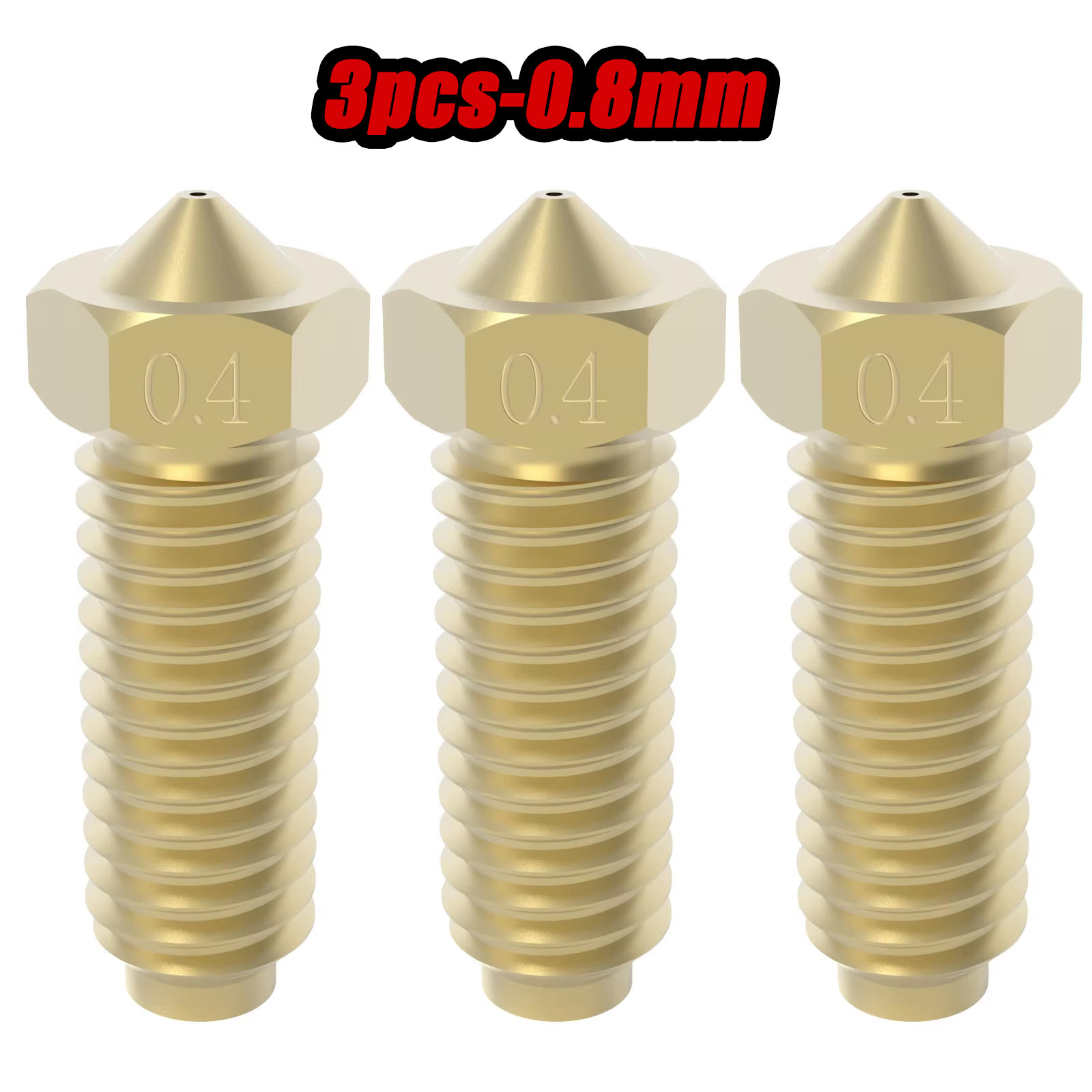 For Anycubic Kobra 2 Plus/2 Max/2 Neo/2 Pro 3D Printer Brass Hard Steel Volcano Nozzle 0.4 0.6 0.8 1.0mm For Kobra 2 hotend kit.: green