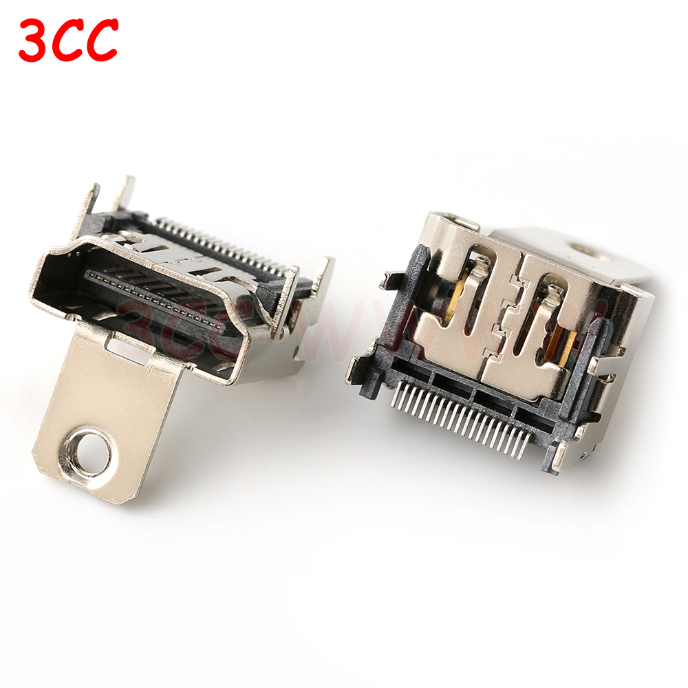 5pcs HDMI HD Interface Connector SMD 19 Pin 19P 20P Vertical HDMI Male Female Plug Socket Surface Mound PCB Receptacle Repair