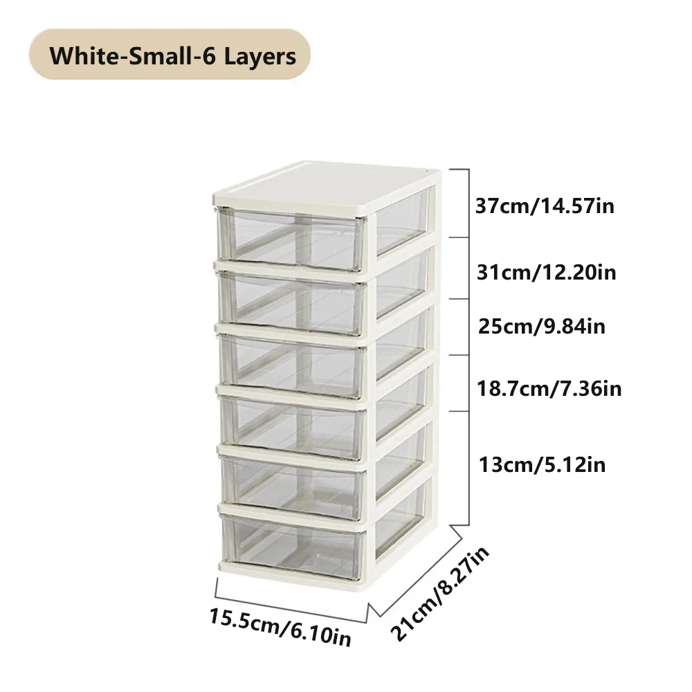 2-6 Layers small Desktop Storage Box with Drawer Heightened Table Organizer Plastic Office storage cabinet for home Stationery: MULTI