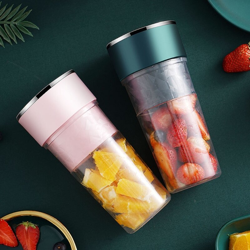 Portable Blender Personal Size Blender Smoothies and Shakes Mini Blender USB Rechargeable Four Blades Handheld Blender