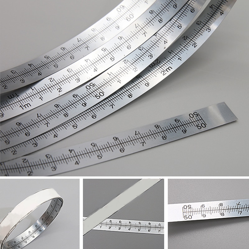 Self-Adhesive Measuring Tape Stainless Steel Workbench Ruler Tape Measure For T-track Table Saw Woodworking