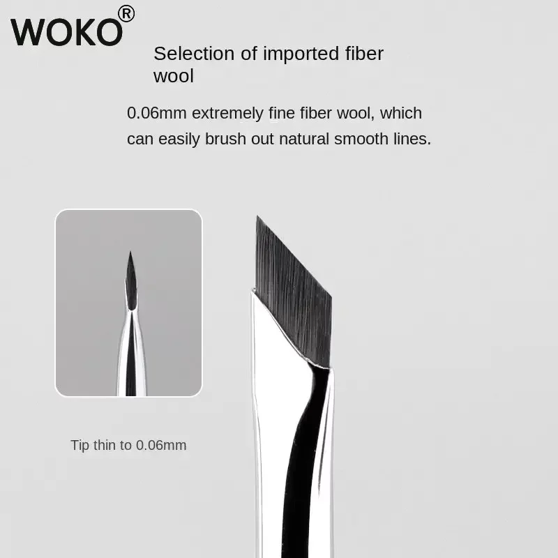 Pincel delineador de ojos con hoja mejorada, pincel plano para cejas de ángulo fino ultrafino debajo de los ojos, pincel de maquillaje, pinceles para detalles precisos