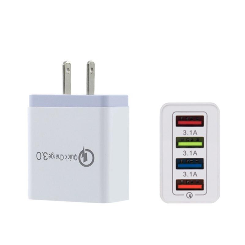 American Wire Gauge 4USB Mobile Phone Charger 5V3A Multi-port Travel Charger 4U Intelligent Charging Head Quick Charger: 5