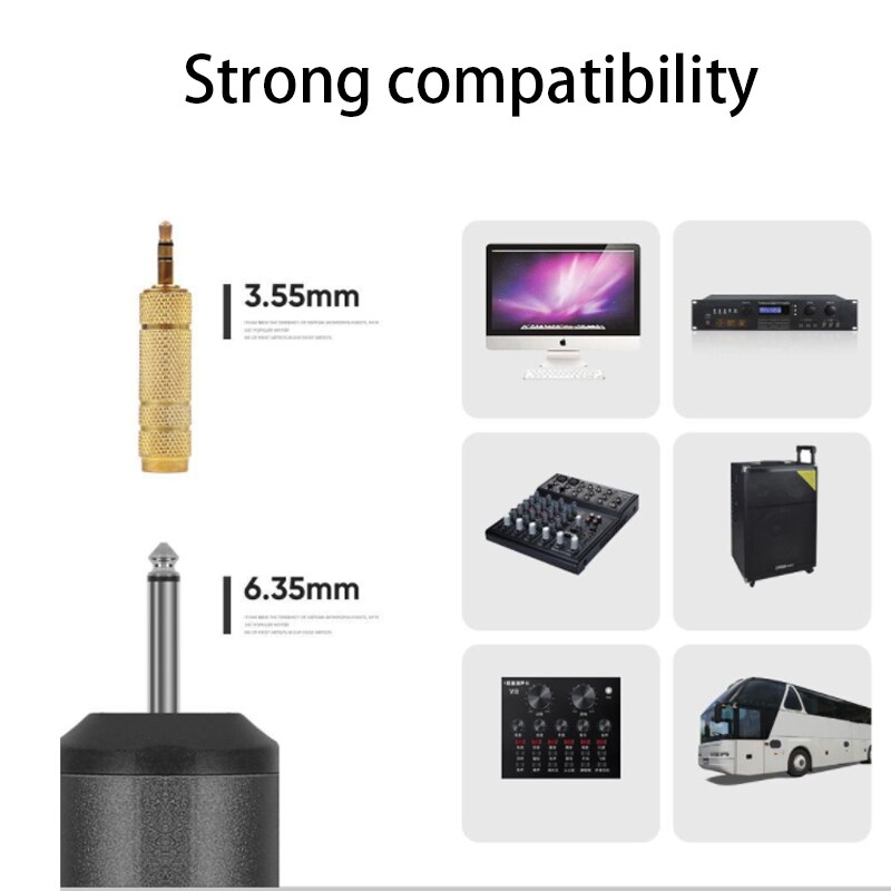 Portable Mini Bodypack Wireless Microphone System Headset Mic Rechargeable Receiver Transmitter For Teach Lecture Speech