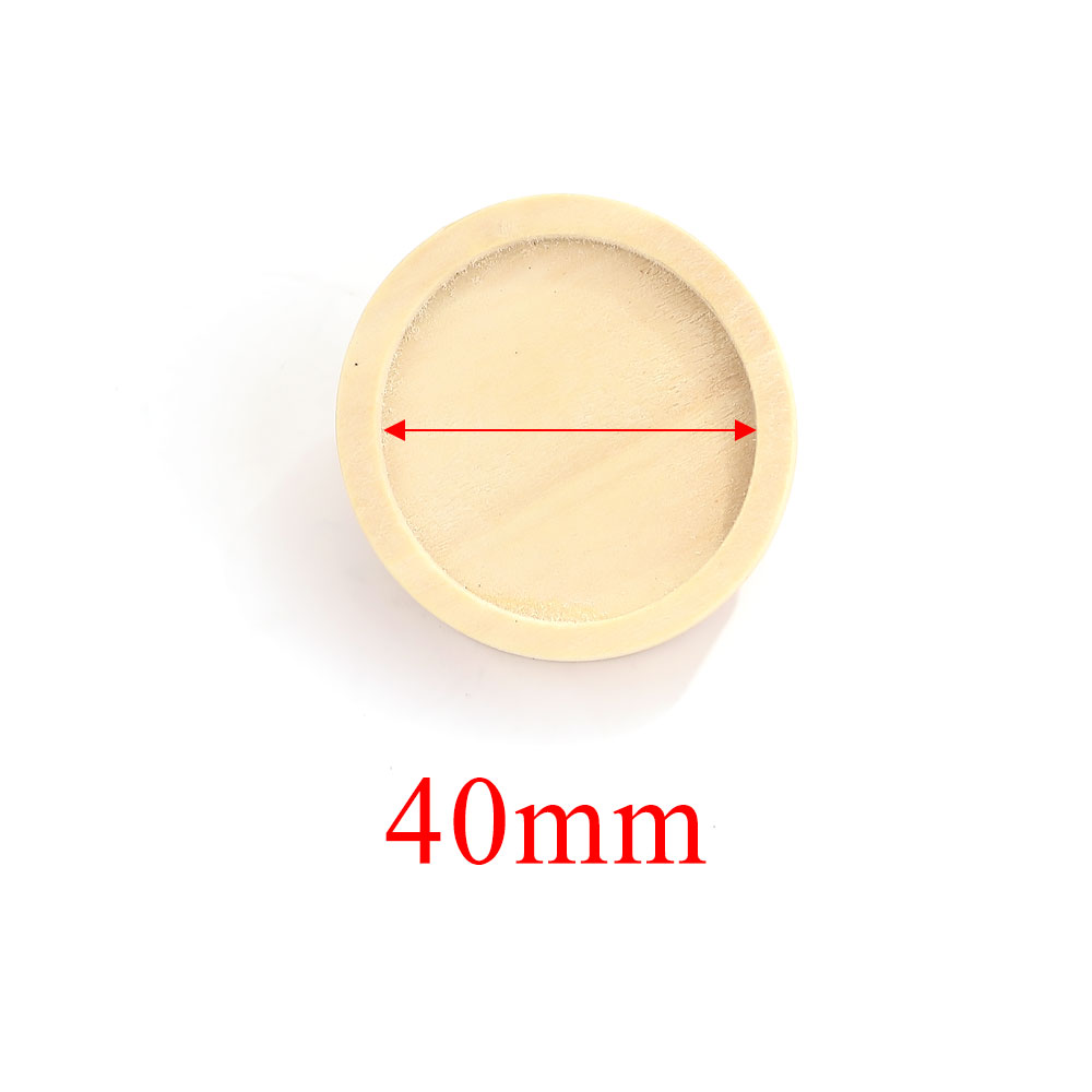 10pcs Blank Wood Cabochon Brooch Base Settings Fit 20 25 30 40mm Round Bezel Tray Diy Brooches Pin Backs for Jewelry Making: Red