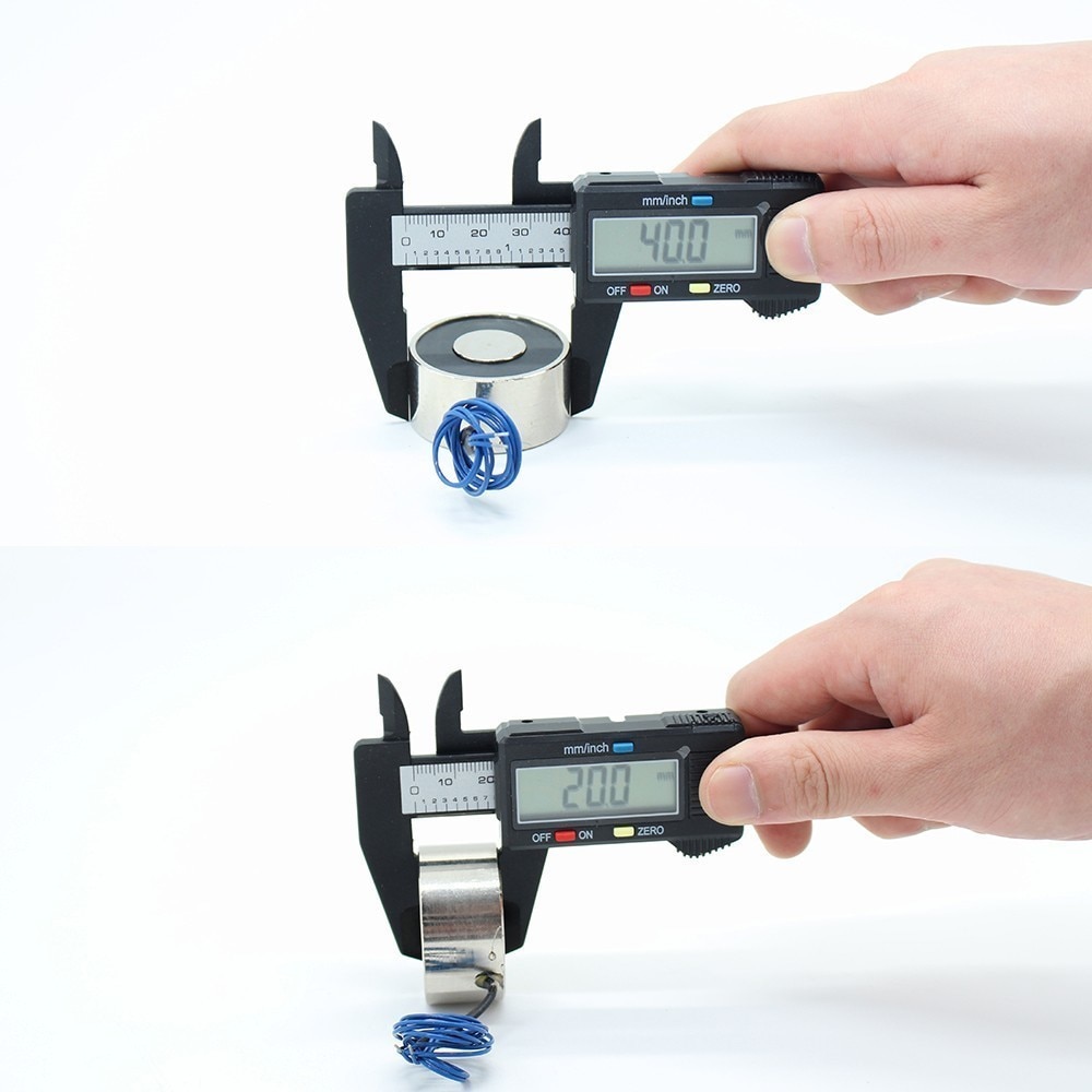 Électroaimant électrique de levage de 40/20mm 25KG 250n cc 5V/12 V/24V