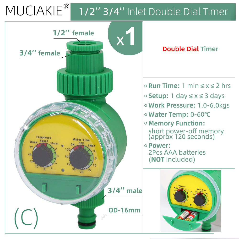 Minuterie de robinet à bille à énergie solaire, système d'arrosage goutte à goutte, contrôleur électronique automatique, maison, extérieur, serre, jardin, 1 pièce: Grey
