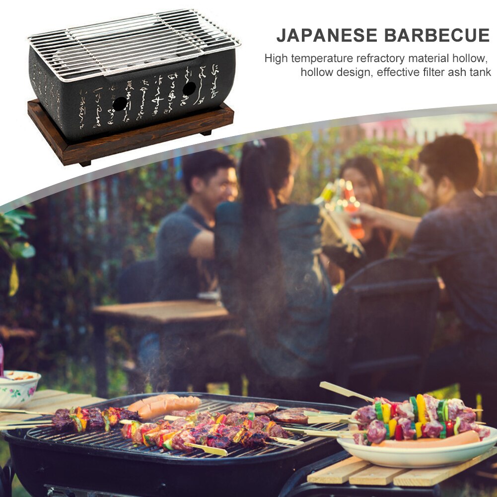 Portable Barbecue Stove Aluminum Camping Picnic Household BBQ Grill Oven