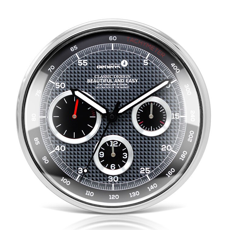 Reloj de pared para el salpicadero, de Metal, barato, para decoración del hogar, dorado, silencioso, para dormitorio, cocina, de cumpleaños: B