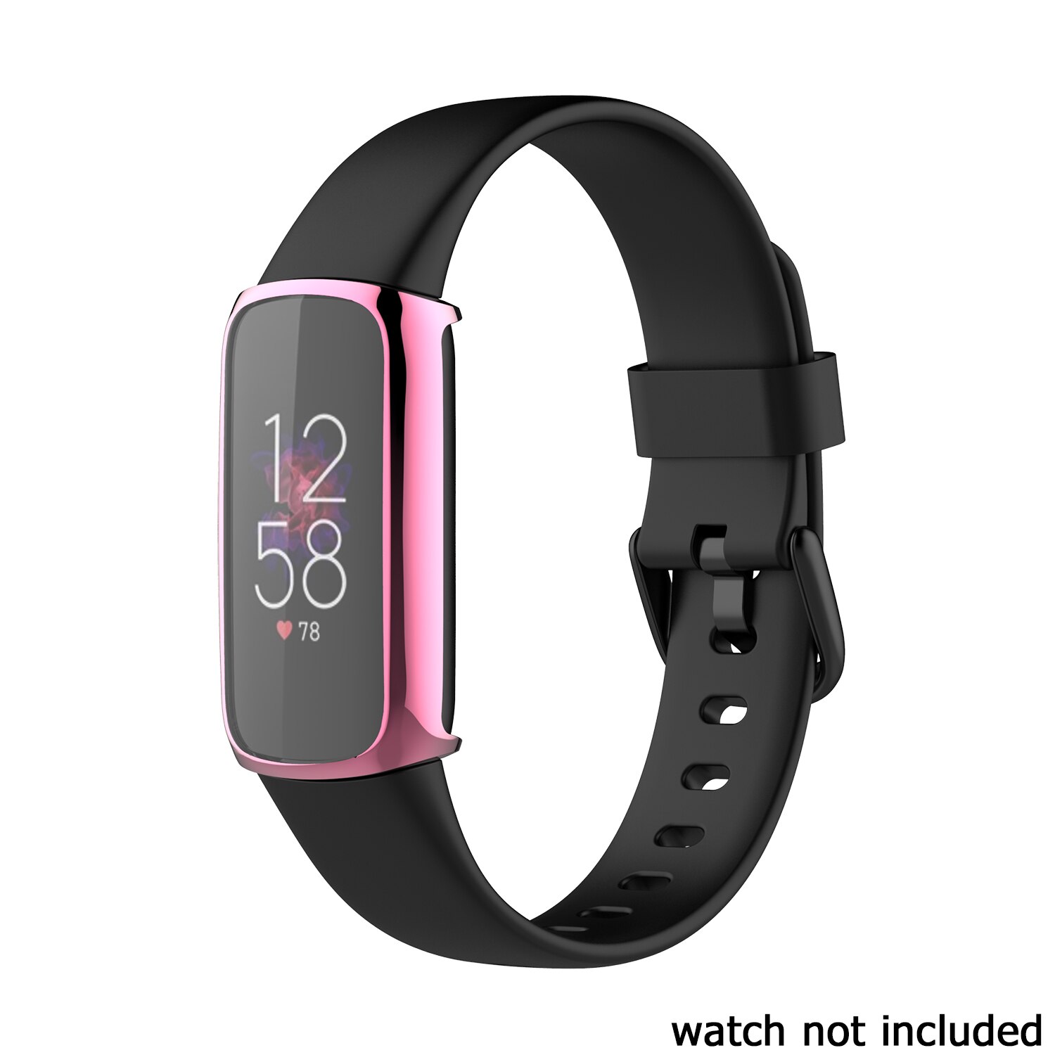 Protective Case For Fitbit Luxe Screen Protector Watch Cover For Fitbit Luxe Watch Band Bumper Plating TPU Durable Case Shell: Pink