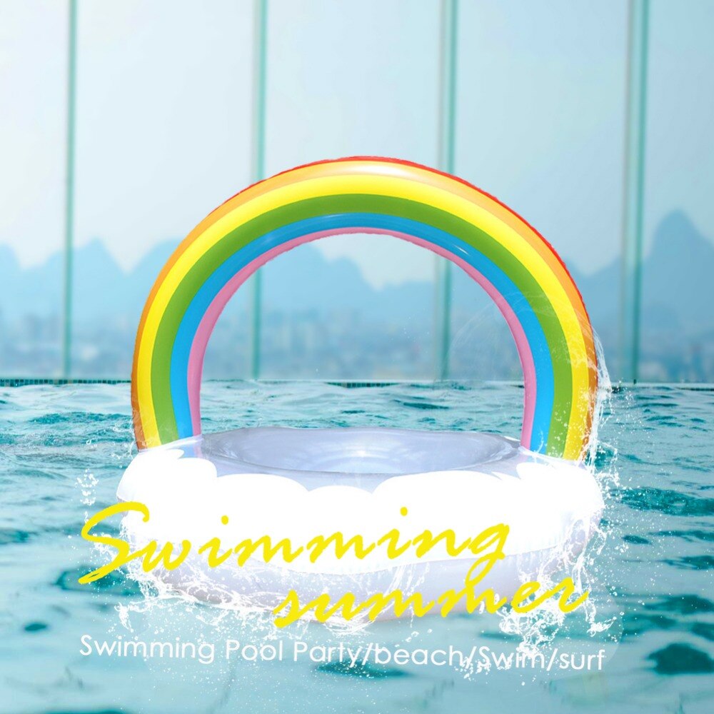 Water Drijvende Rij Speelgoed Opblaasbare Regenboog Wolken Air Matras Vlot Float Dier Mounts Zwembad Speelgoed Strand Kids Adult