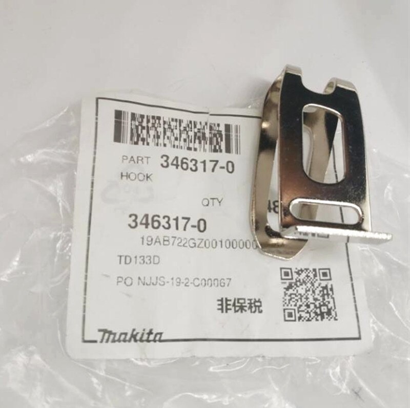 Makita – crochet de support d&#39;embout double, pour 12V CXT &amp; 18V LXT 452947 – 8 251314-2 346317-0 346449-3 DTD171