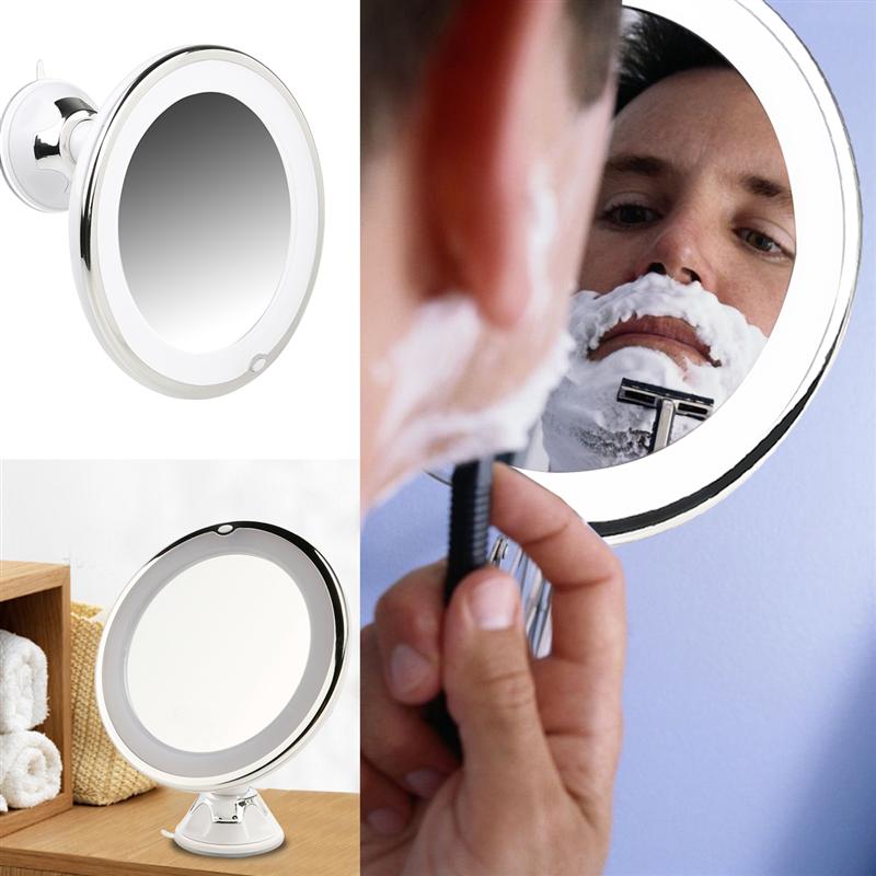 Ruimio Vergrootglas Make-Up Spiegel Met Power Vergrendeling Zuignap Bright Diffuus Licht En 360 Graden Draaibare Verstelbare Arm