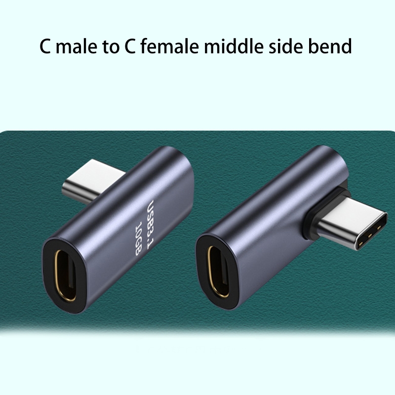 90 graden haakse Type-C mannelijk naar Type-C vrouwelijk adapter 90 graden Type-c stekker
