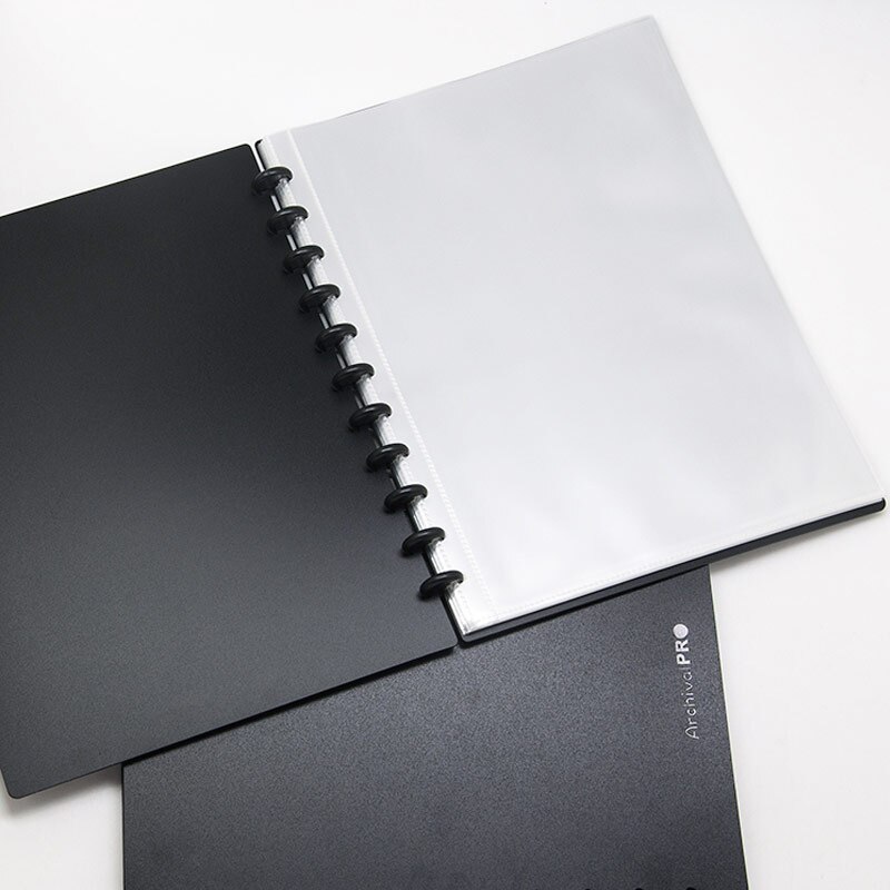 25pcs/Pack A4 A5 Transparent Loose-leaf Bag Folder Information Book Pocket for 8/11 Holes Mushroom Hole Disc Ring System Planner