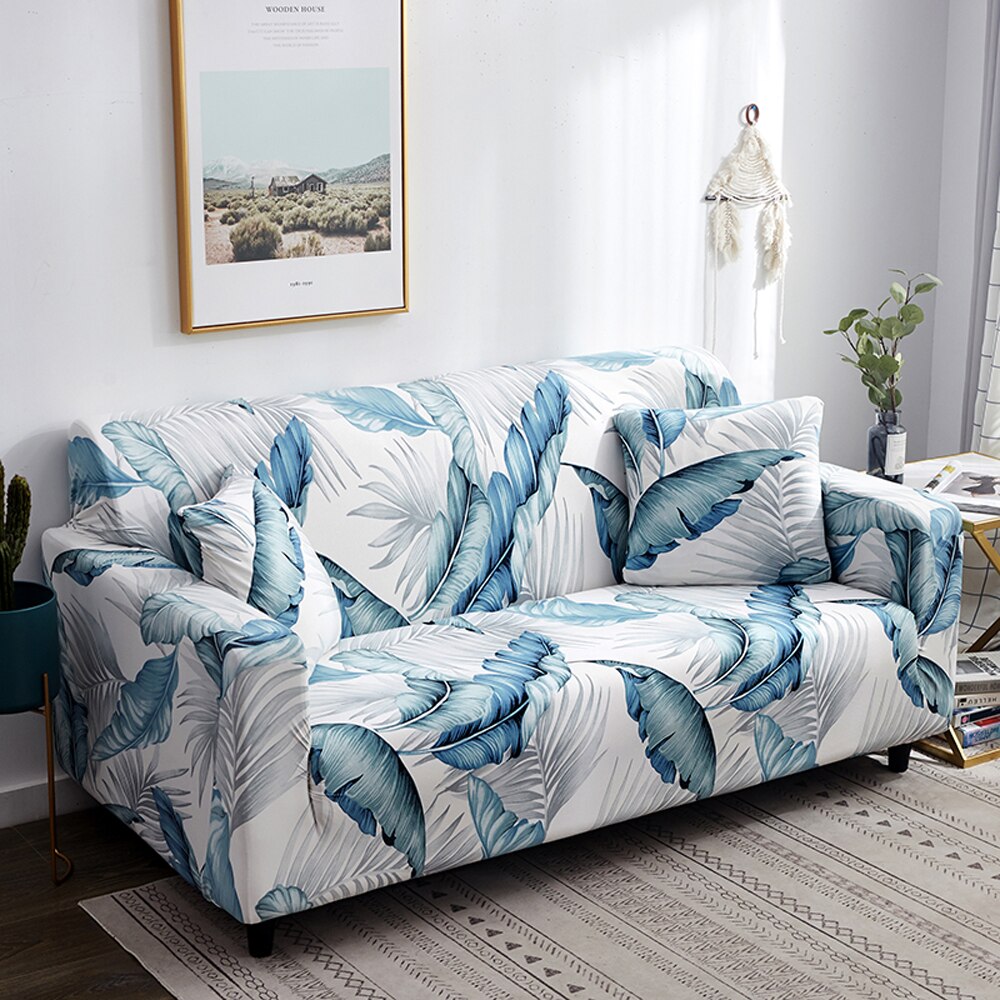 1/2/3/4 Seat Printed Sofa Slipcovers Elastic Stretch Sectional Sofa Cover For Living Room Couch Cover Armchair Cover