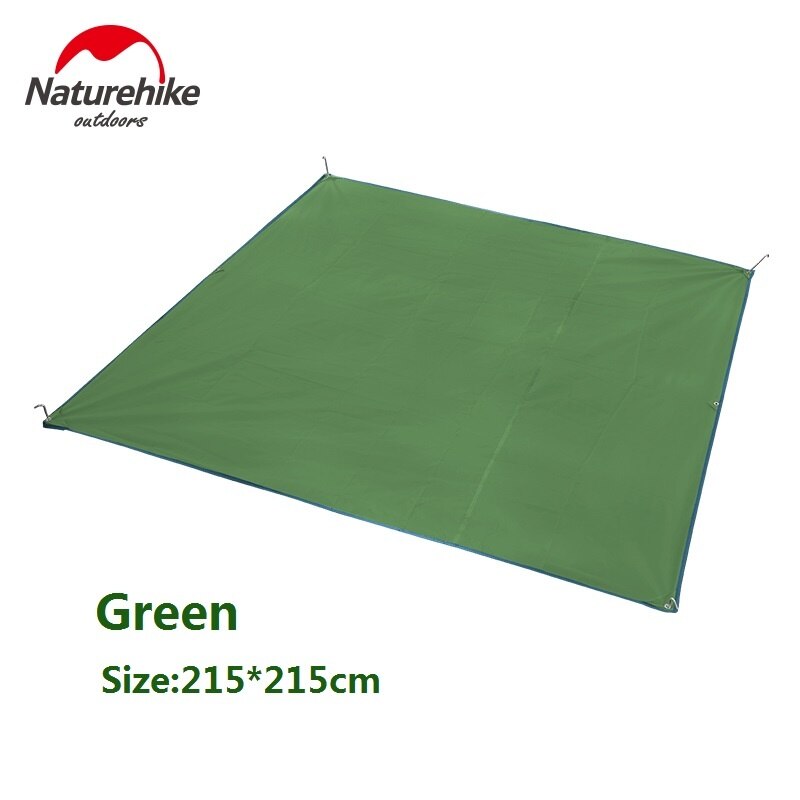 Naturehike 2-4 Person Cover Cloth Awning Picnic Mat Tent Outdoor Camping Mat Picnic Velarium For 3-4 Person Hiking Camping Tavel: Army green 4 person
