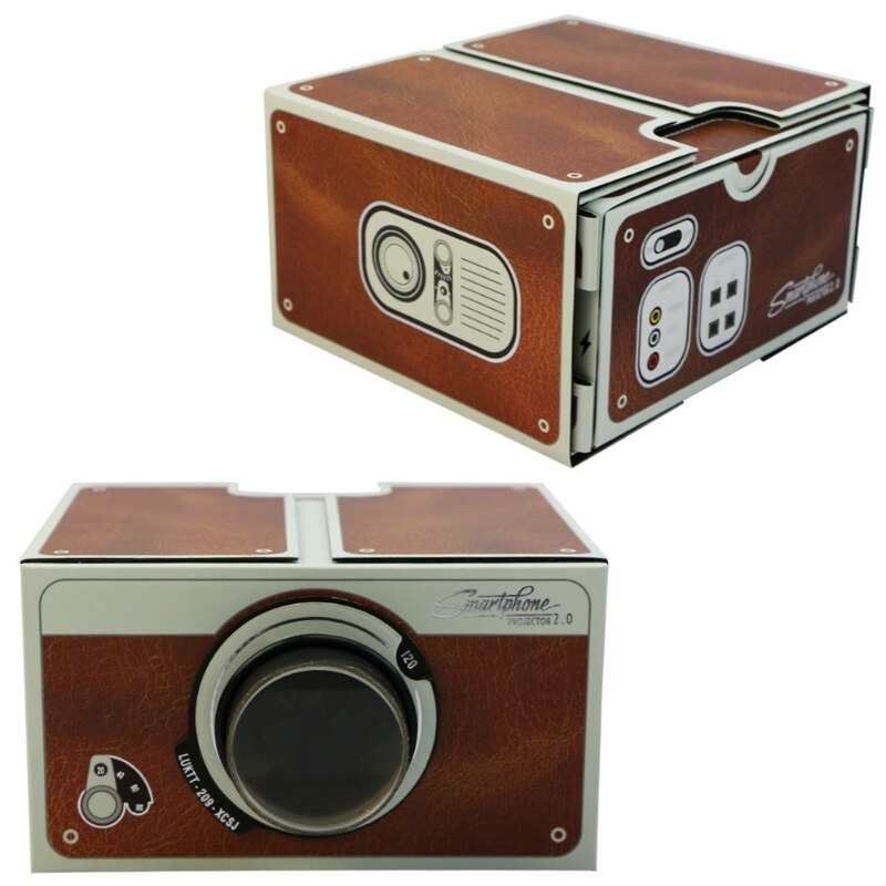 Portable Cardboard Smartphone Projector 2.0 DIY Mobile Phone Cinema Theater