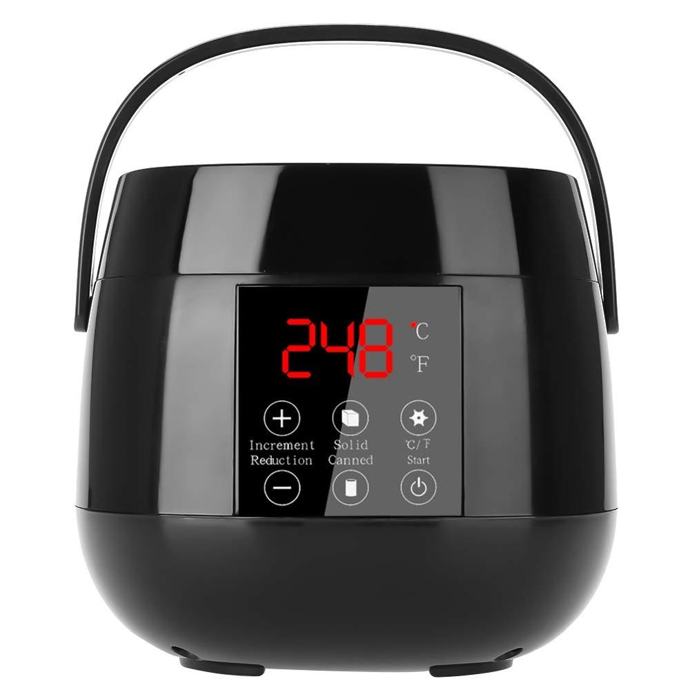 Wax Heater Warmer Wax-melt Machine Set Waxing Kit for Hair Removal Wax Beans Bead Heating Machine Paraffin Depilatory Epilator: W2 Black