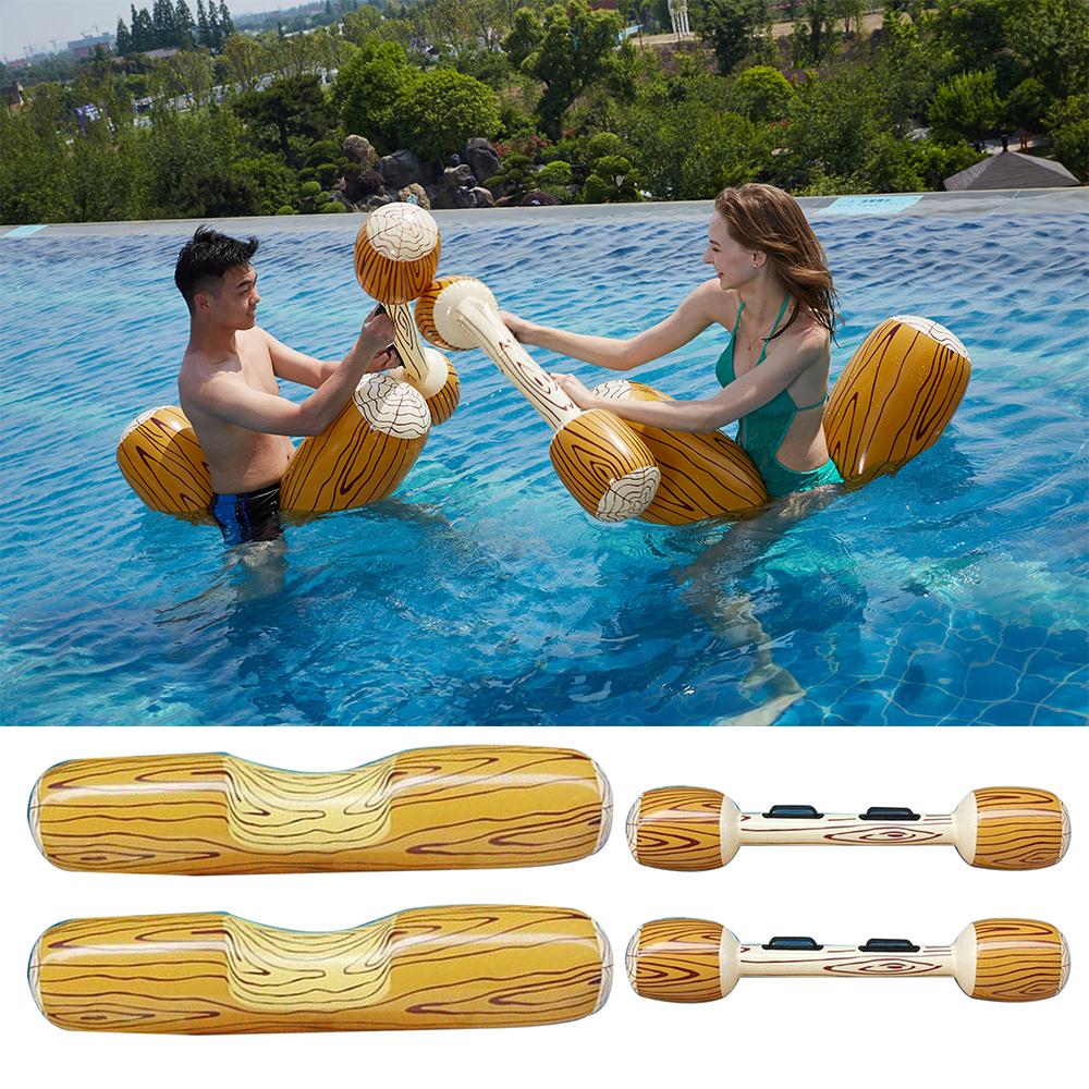 Inflatable Deck Chair Floating Row Swimming Bed 4pcs PVC Lounge Portable Summer Floating Beach Hammock Pool Water Floating Bed