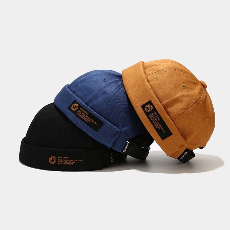 Justerbar retro sjømann caps hofte hopp hodeplagg menn uten brem lue lue menn bomull streetwear caps havnearbeider lastebil hodeplagg