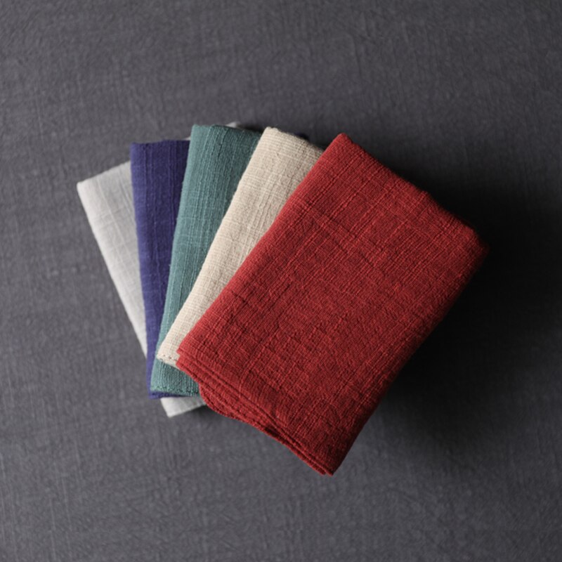 Katoen Linnen Theedoek Vaatdoek Servetten Zen Theeceremonie Mat Serveren Bloemen Accessoires Servet Voor Plaat