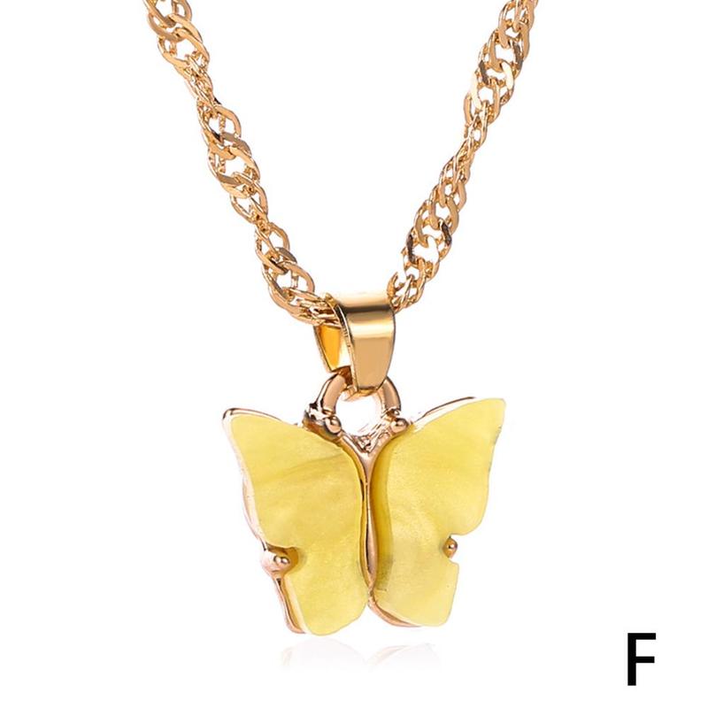 Bohemian Cute Animal Butterfly Pendant Necklace For Women Luxury Gold Clavicle Chain Chocker Necklace Girls Jewelry