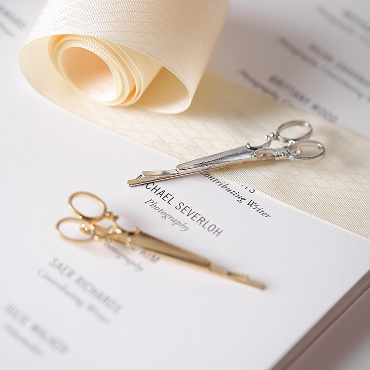 Ciseaux créatifs forme femmes dame filles pince à cheveux délicate épingle à cheveux Barrette cheveux accessoires décorations