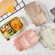 BPA Freies Mittagessen Box Umweltfreundliche Bambus Faser Material Tragbare Bento Box Microwaveble Lebensmittel Lagerung Container Für Büro Kinder