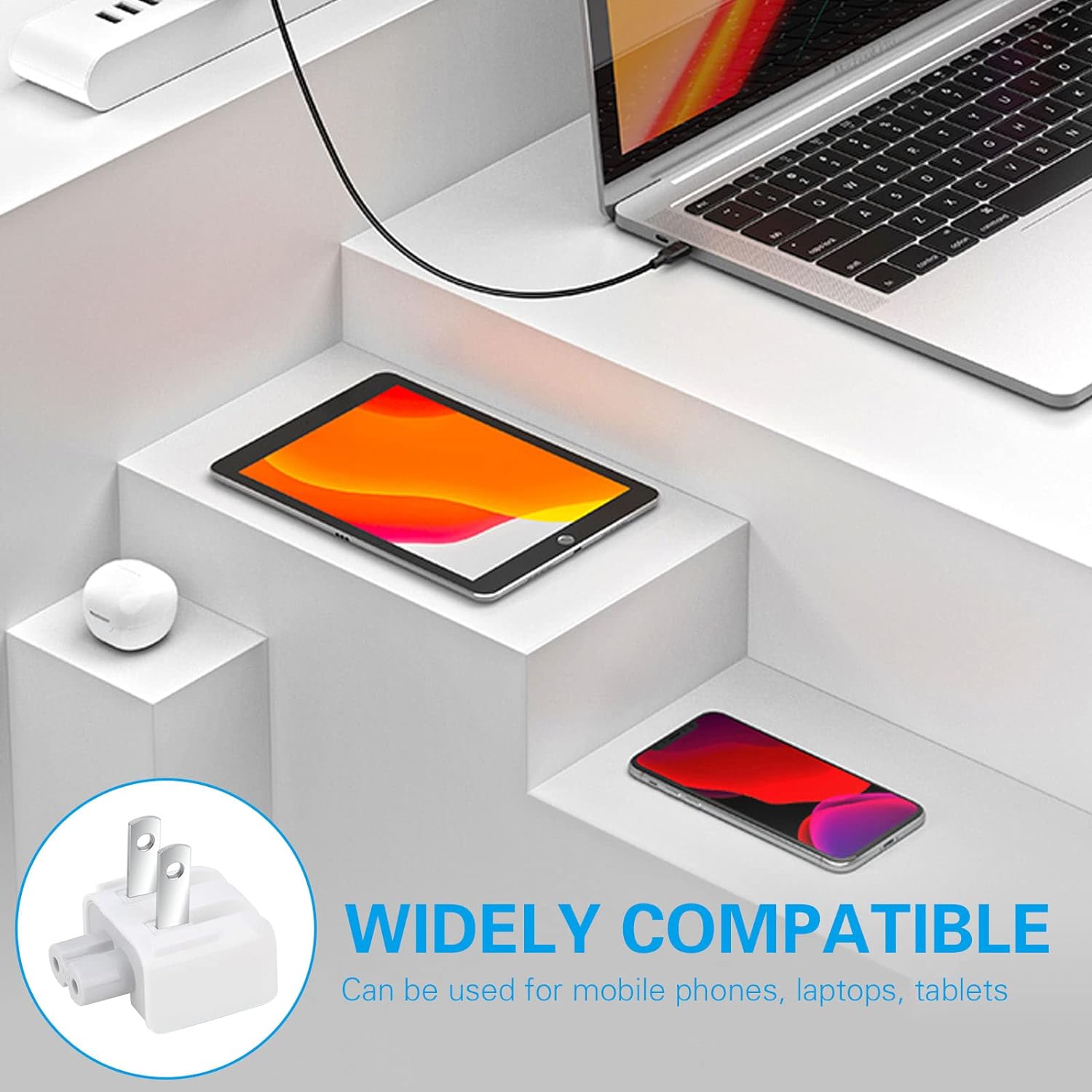 US Duck Head for Macbook Pro Air Wall Power Charger Adapter Plug for iPad Adapter Duckhead