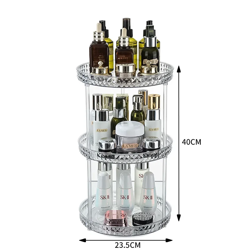 Tablett Regal Luxus Schmink tisch Kosmetik rotierende Lagerbier Regal Kasten Schlecht Schreibtisch Regal Parfüm Hautpflege Produkt Regal: Gelb