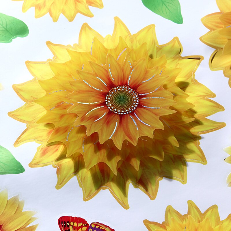 3d vattentäta blommor väggdekor badrum väggdekor dekal avtagbar vardagsrum väggdekoration sovrum väggdekoration