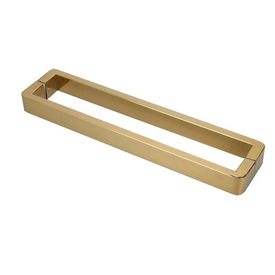 Manija de puerta de vidrio para ducha, bisagra de acero inoxidable dorada, abrazadera de cristal, Clip de puerta, accesorios de baño, Hardware: 440mm handle